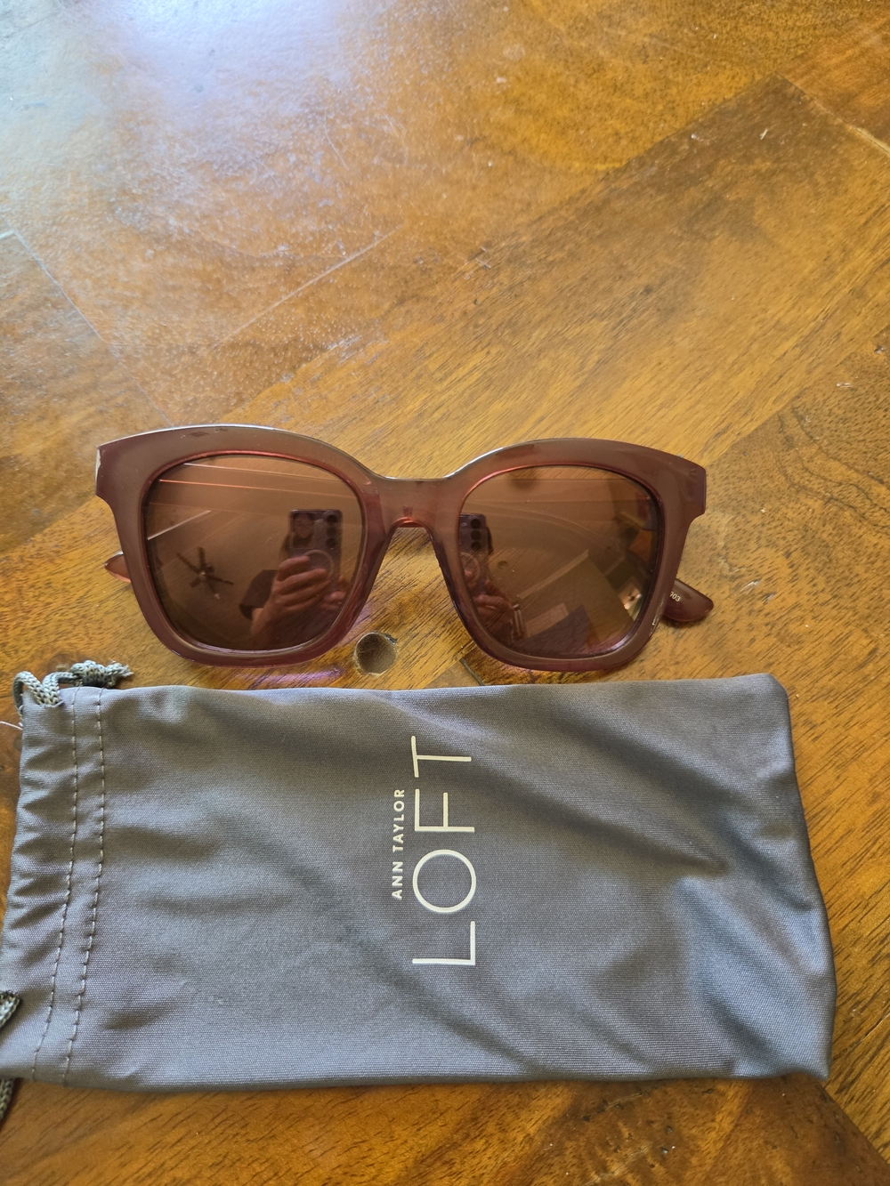 LOFT Women's Rose-Tinted Tortoiseshell Sunglasses